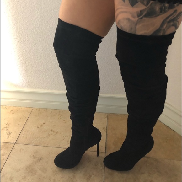 louboutin boots thigh high